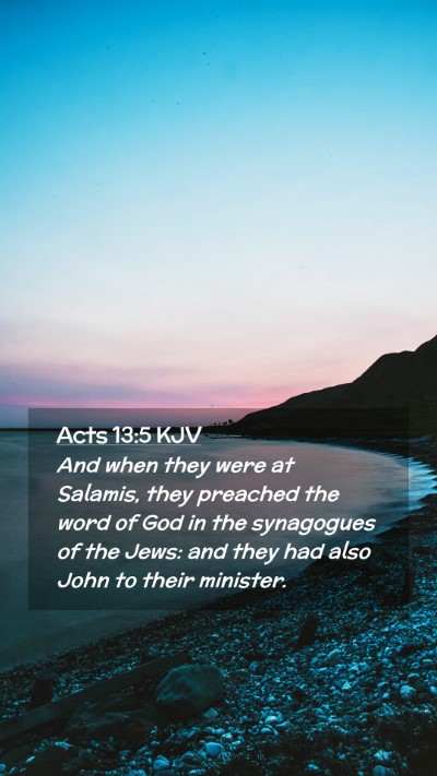 Picture 02 - Acts 13:5 KJV Mobile Phone Wallpaper - And when they were at Salamis, they preached the - Mobile Bible Verse Wallpaper