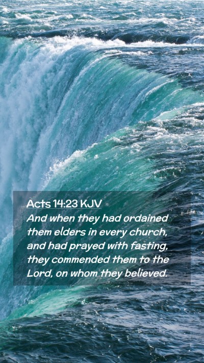 Picture 02 - Acts 14:23 KJV Mobile Phone Wallpaper - And when they had ordained them elders in every - Mobile Bible Verse Wallpaper