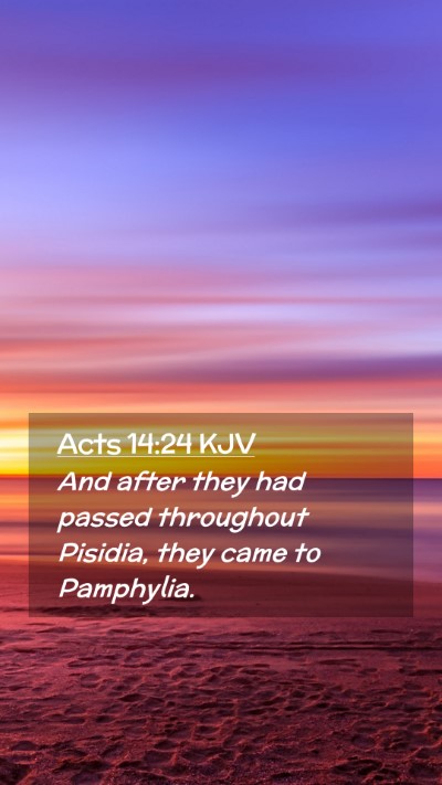Picture 02 - Acts 14:24 KJV Mobile Phone Wallpaper - And after they had passed throughout Pisidia, - Mobile Bible Verse Wallpaper