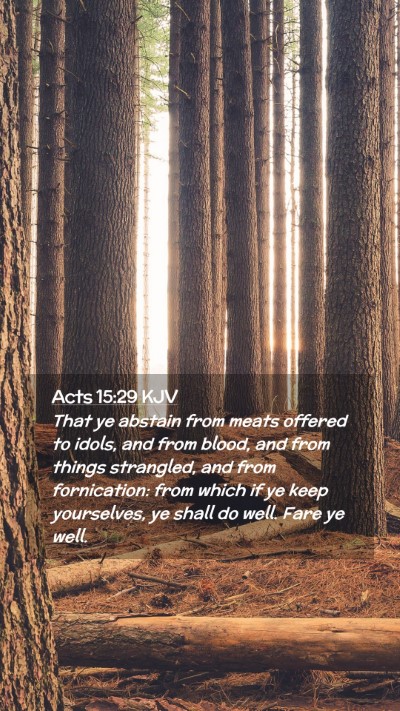 Picture 02 - Acts 15:29 KJV Mobile Phone Wallpaper - That ye abstain from meats offered to idols, and - Mobile Bible Verse Wallpaper