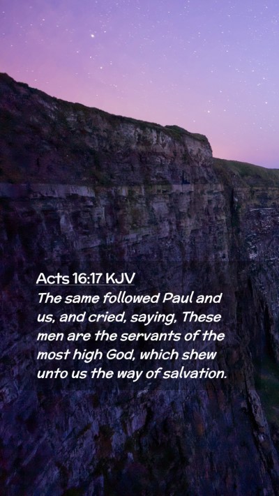 Picture 02 - Acts 16:17 KJV Mobile Phone Wallpaper - The same followed Paul and us, and cried, saying, - Mobile Bible Verse Wallpaper