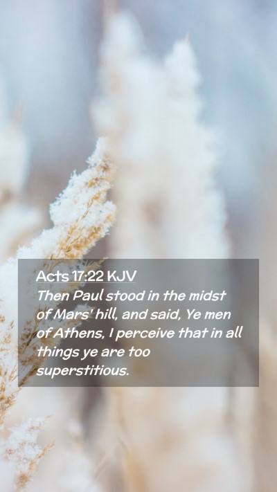 Picture 02 - Acts 17:22 KJV Mobile Phone Wallpaper - Then Paul stood in the midst of Mars' hill, and - Mobile Bible Verse Wallpaper