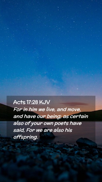 Picture 02 - Acts 17:28 KJV Mobile Phone Wallpaper - For in him we live, and move, and have our being; - Mobile Bible Verse Wallpaper