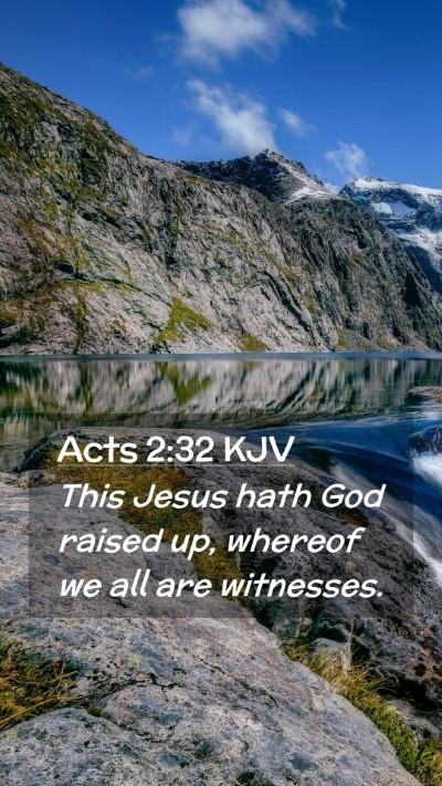 Picture 02 - Acts 2:32 KJV Mobile Phone Wallpaper - This Jesus hath God raised up, whereof we all are - Mobile Bible Verse Wallpaper