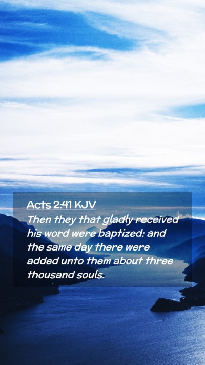 Picture 02 - Acts 2:41 KJV Mobile Phone Wallpaper - Then they that gladly received his word were - Mobile Bible Verse Wallpaper