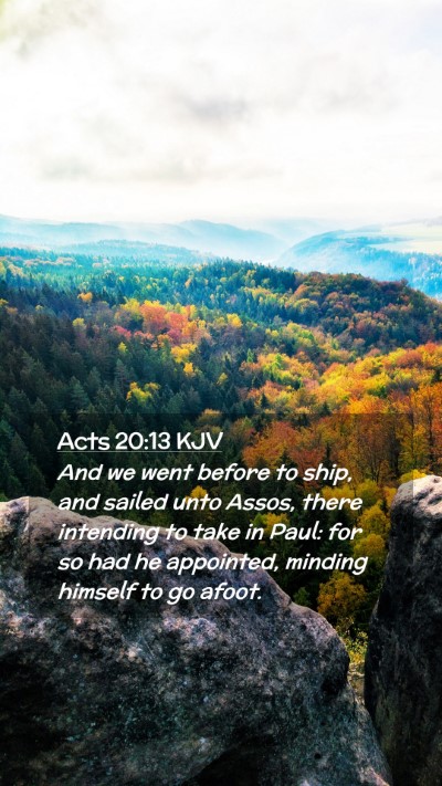 Picture 02 - Acts 20:13 KJV Mobile Phone Wallpaper - And we went before to ship, and sailed unto - Mobile Bible Verse Wallpaper