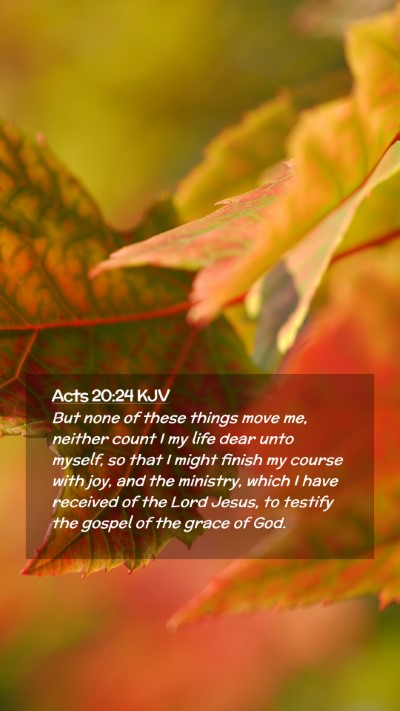 Picture 02 - Acts 20:24 KJV Mobile Phone Wallpaper - But none of these things move me, neither count I - Mobile Bible Verse Wallpaper