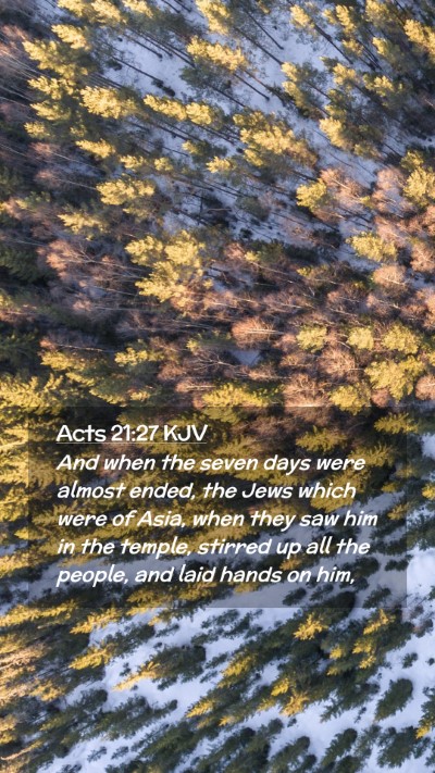 Picture 02 - Acts 21:27 KJV Mobile Phone Wallpaper - And when the seven days were almost ended, the - Mobile Bible Verse Wallpaper