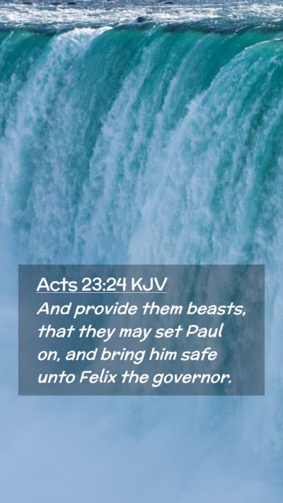 Picture 02 - Acts 23:24 KJV Mobile Phone Wallpaper - And provide them beasts, that they may set Paul - Mobile Bible Verse Wallpaper