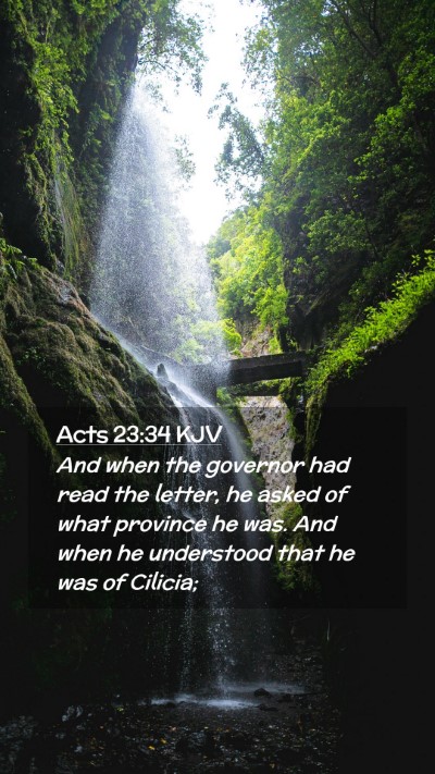 Picture 02 - Acts 23:34 KJV Mobile Phone Wallpaper - And when the governor had read the letter, he - Mobile Bible Verse Wallpaper
