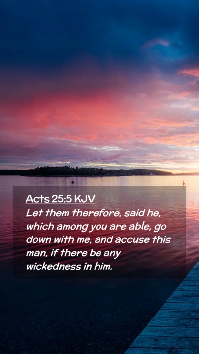 Picture 02 - Acts 25:5 KJV Mobile Phone Wallpaper - Let them therefore, said he, which among you are - Mobile Bible Verse Wallpaper