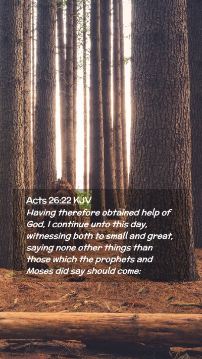 Picture 02 - Acts 26:22 KJV Mobile Phone Wallpaper - Having therefore obtained help of God, I continue - Mobile Bible Verse Wallpaper