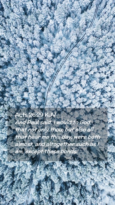 Picture 02 - Acts 26:29 KJV Mobile Phone Wallpaper - And Paul said, I would to God, that not only - Mobile Bible Verse Wallpaper