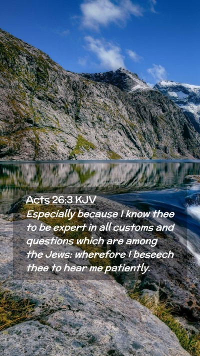 Picture 02 - Acts 26:3 KJV Mobile Phone Wallpaper - Especially because I know thee to be expert in - Mobile Bible Verse Wallpaper