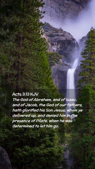 Picture 02 - Acts 3:13 KJV Mobile Phone Wallpaper - The God of Abraham, and of Isaac, and of Jacob, - Mobile Bible Verse Wallpaper