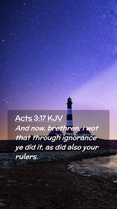 Picture 02 - Acts 3:17 KJV Mobile Phone Wallpaper - And now, brethren, I wot that through ignorance - Mobile Bible Verse Wallpaper
