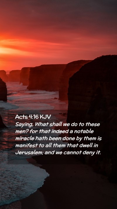 Picture 02 - Acts 4:16 KJV Mobile Phone Wallpaper - Saying, What shall we do to these men? for that - Mobile Bible Verse Wallpaper