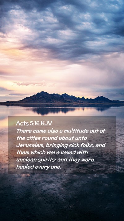 Picture 02 - Acts 5:16 KJV Mobile Phone Wallpaper - There came also a multitude out of the cities - Mobile Bible Verse Wallpaper
