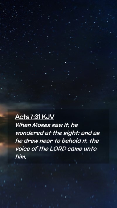 Picture 02 - Acts 7:31 KJV Mobile Phone Wallpaper - When Moses saw it, he wondered at the sight: and - Mobile Bible Verse Wallpaper