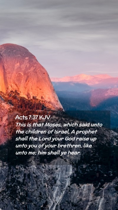 Picture 02 - Acts 7:37 KJV Mobile Phone Wallpaper - This is that Moses, which said unto the children - Mobile Bible Verse Wallpaper