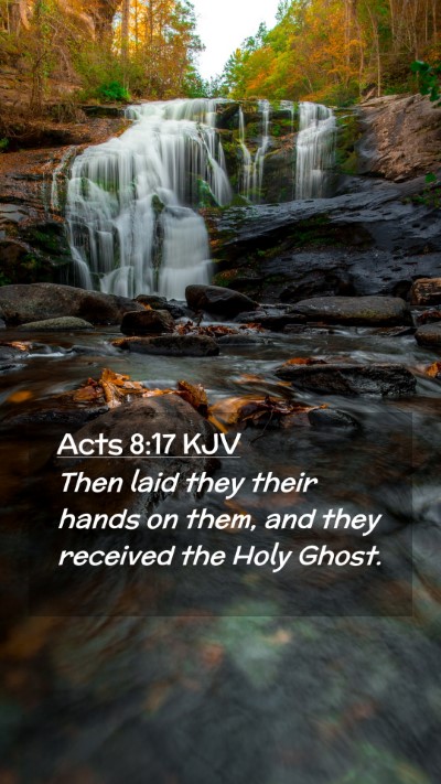 Picture 02 - Acts 8:17 KJV Mobile Phone Wallpaper - Then laid they their hands on them, and they - Mobile Bible Verse Wallpaper