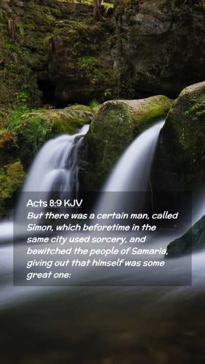 Picture 02 - Acts 8:9 KJV Mobile Phone Wallpaper - But there was a certain man, called Simon, which - Mobile Bible Verse Wallpaper