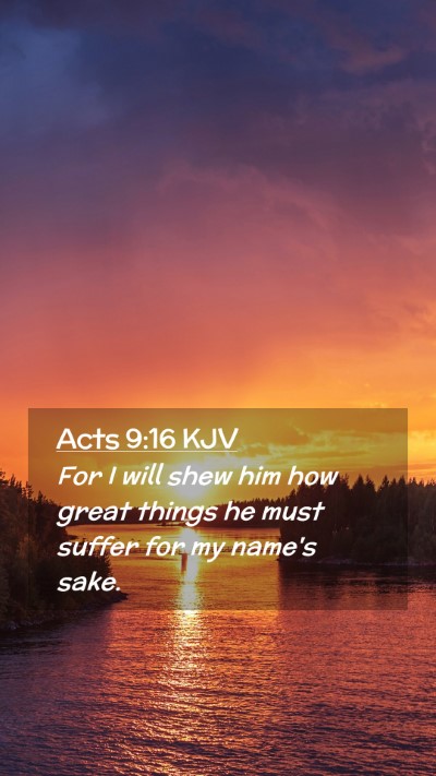 Picture 02 - Acts 9:16 KJV Mobile Phone Wallpaper - For I will shew him how great things he must - Mobile Bible Verse Wallpaper
