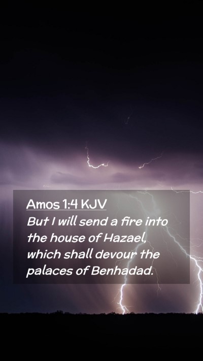 Picture 02 - Amos 1:4 KJV Mobile Phone Wallpaper - But I will send a fire into the house of Hazael, - Mobile Bible Verse Wallpaper