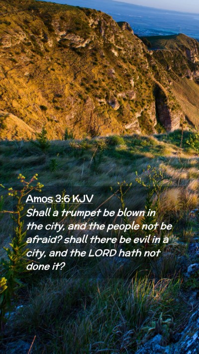 Picture 02 - Amos 3:6 KJV Mobile Phone Wallpaper - Shall a trumpet be blown in the city, and the - Mobile Bible Verse Wallpaper