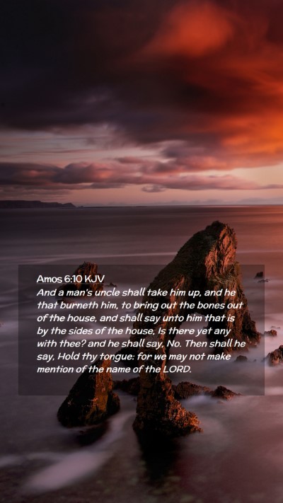 Picture 02 - Amos 6:10 KJV Mobile Phone Wallpaper - And a man's uncle shall take him up, and he that - Mobile Bible Verse Wallpaper