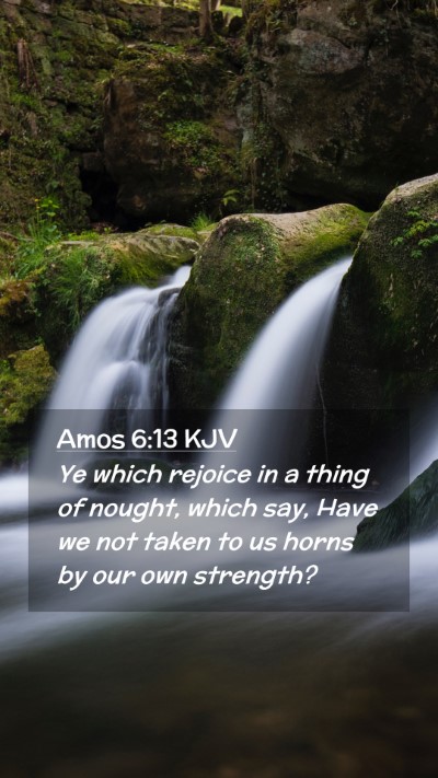 Picture 02 - Amos 6:13 KJV Mobile Phone Wallpaper - Ye which rejoice in a thing of nought, which say, - Mobile Bible Verse Wallpaper