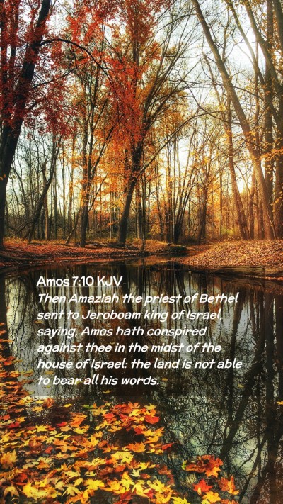 Picture 02 - Amos 7:10 KJV Mobile Phone Wallpaper - Then Amaziah the priest of Bethel sent to - Mobile Bible Verse Wallpaper