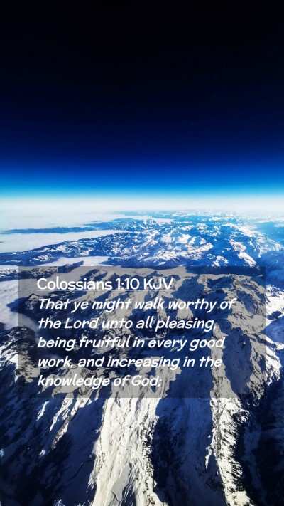 Picture 02 - Colossians 1:10 KJV Mobile Phone Wallpaper - That ye might walk worthy of the Lord unto all - Mobile Bible Verse Wallpaper