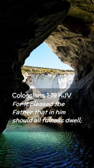 Picture 02 - Colossians 1:19 KJV Mobile Phone Wallpaper - For it pleased the Father that in him should all - Mobile Bible Verse Wallpaper