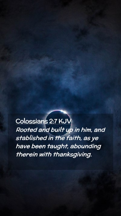 Picture 02 - Colossians 2:7 KJV Mobile Phone Wallpaper - Rooted and built up in him, and stablished in the - Mobile Bible Verse Wallpaper