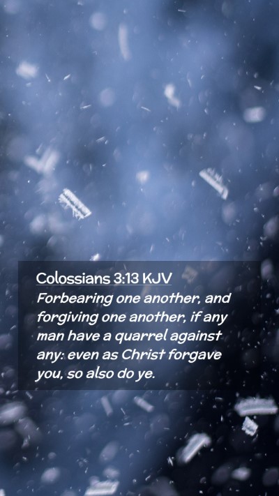Picture 02 - Colossians 3:13 KJV Mobile Phone Wallpaper - Forbearing one another, and forgiving one - Mobile Bible Verse Wallpaper