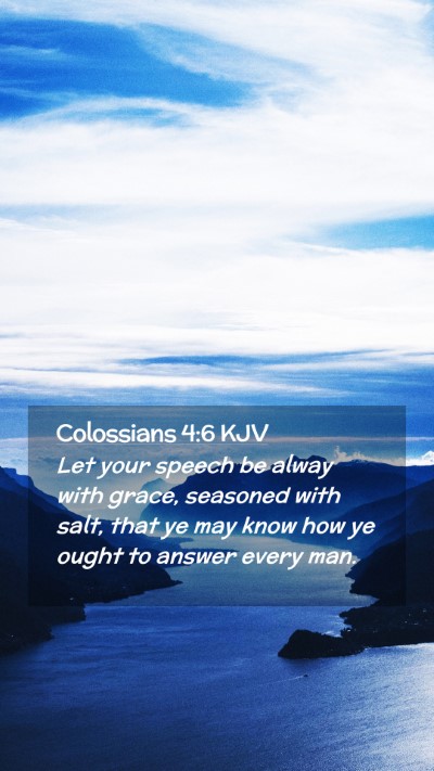 Picture 02 - Colossians 4:6 KJV Mobile Phone Wallpaper - Let your speech be alway with grace, seasoned - Mobile Bible Verse Wallpaper