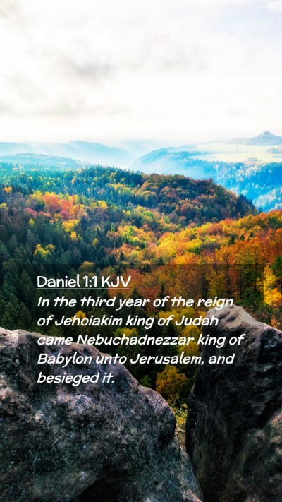 Picture 02 - Daniel 1:1 KJV Mobile Phone Wallpaper - In the third year of the reign of Jehoiakim king - Mobile Bible Verse Wallpaper
