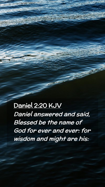 Picture 02 - Daniel 2:20 KJV Mobile Phone Wallpaper - Daniel answered and said, Blessed be the name of - Mobile Bible Verse Wallpaper