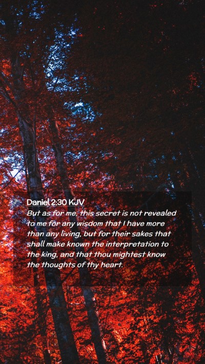Picture 02 - Daniel 2:30 KJV Mobile Phone Wallpaper - But as for me, this secret is not revealed to me - Mobile Bible Verse Wallpaper