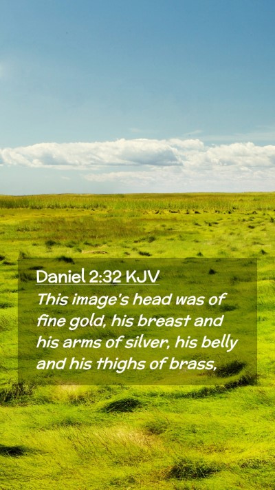 Picture 02 - Daniel 2:32 KJV Mobile Phone Wallpaper - This image's head was of fine gold, his breast - Mobile Bible Verse Wallpaper