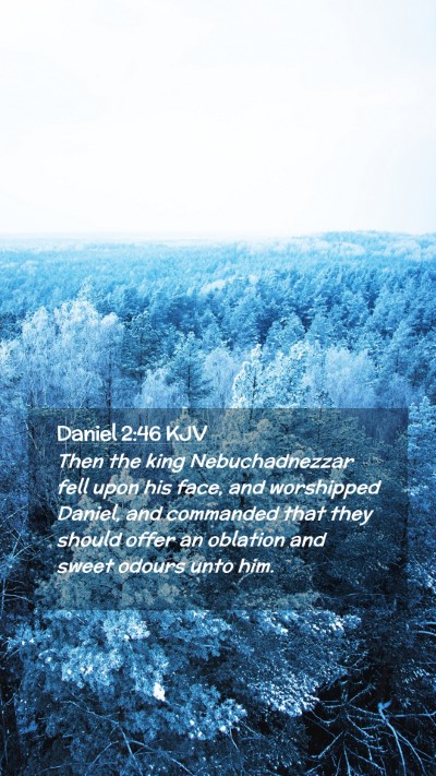 Picture 02 - Daniel 2:46 KJV Mobile Phone Wallpaper - Then the king Nebuchadnezzar fell upon his face, - Mobile Bible Verse Wallpaper
