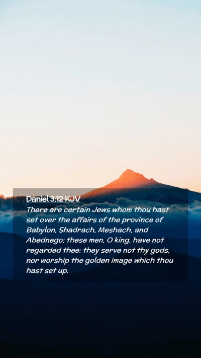 Picture 02 - Daniel 3:12 KJV Mobile Phone Wallpaper - There are certain Jews whom thou hast set over - Mobile Bible Verse Wallpaper