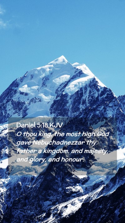 Picture 02 - Daniel 5:18 KJV Mobile Phone Wallpaper - O thou king, the most high God gave - Mobile Bible Verse Wallpaper