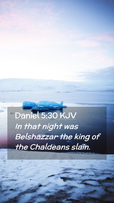 Picture 02 - Daniel 5:30 KJV Mobile Phone Wallpaper - In that night was Belshazzar the king of the - Mobile Bible Verse Wallpaper