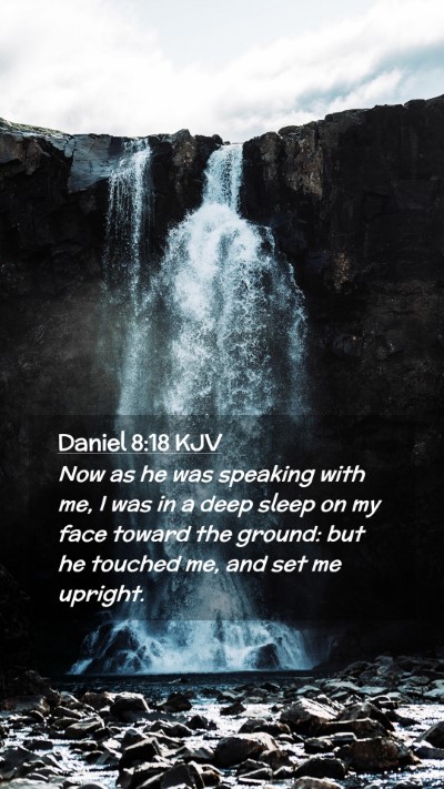 Picture 02 - Daniel 8:18 KJV Mobile Phone Wallpaper - Now as he was speaking with me, I was in a deep - Mobile Bible Verse Wallpaper
