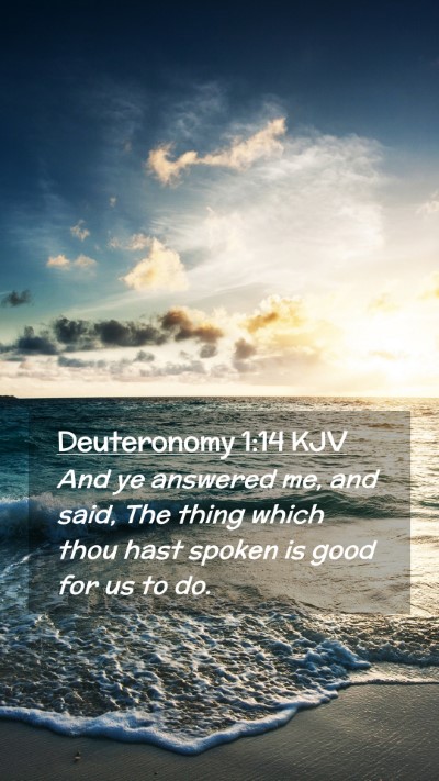 Picture 02 - Deuteronomy 1:14 KJV Mobile Phone Wallpaper - And ye answered me, and said, The thing which - Mobile Bible Verse Wallpaper