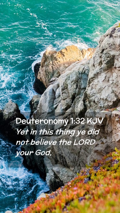Picture 02 - Deuteronomy 1:32 KJV Mobile Phone Wallpaper - Yet in this thing ye did not believe the LORD - Mobile Bible Verse Wallpaper
