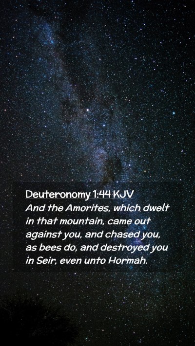 Picture 02 - Deuteronomy 1:44 KJV Mobile Phone Wallpaper - And the Amorites, which dwelt in that mountain, - Mobile Bible Verse Wallpaper