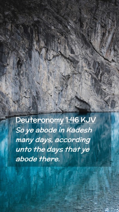 Picture 02 - Deuteronomy 1:46 KJV Mobile Phone Wallpaper - So ye abode in Kadesh many days, according unto - Mobile Bible Verse Wallpaper